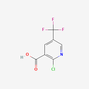 2-Chloro-5-(trifluoromethyl)nicotinic acid chemical structure (CAS 505084-59-3)