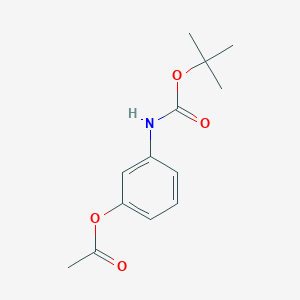 3-((tert-Butoxycarbonyl)amino)phenyl acetate chemical structure (CAS 505085-16-5)