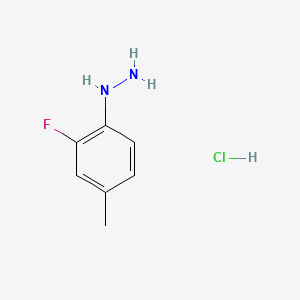 (2-Fluoro-4-methylphenyl)hydrazine hydrochloride chemical structure (CAS 5052-05-1)