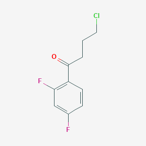 4-Chloro-1-(2,4-difluorophenyl)butan-1-one chemical structure (CAS 50528-16-0)