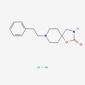8-Phenethyl-1-oxa-3,8-diazaspiro[4.5]decan-2-one hydrochloride chemical structure (CAS 5053-08-7)