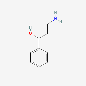3-Amino-1-phenylpropan-1-ol chemical structure (CAS 5053-63-4)