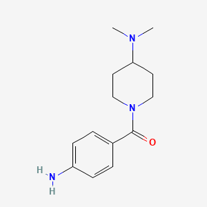 (4-Aminophenyl)(4-(dimethylamino)piperidin-1-yl)methanone chemical structure (CAS 50534-08-2)