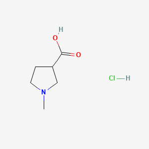 1-Methylpyrrolidine-3-carboxylic acid hydrochloride chemical structure (CAS 50585-87-0)