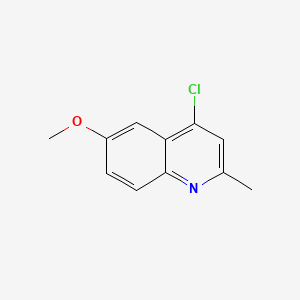 4-Chloro-6-methoxy-2-methylquinoline chemical structure (CAS 50593-73-2)