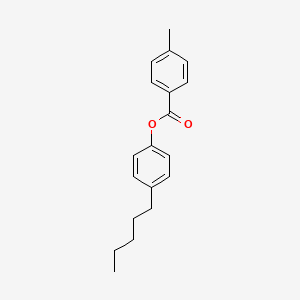 4-n-Pentylphenyl-4-methylbenzoate chemical structure (CAS 50649-59-7)