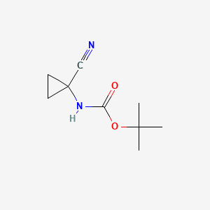 tert-Butyl (1-cyanocyclopropyl)carbamate chemical structure (CAS 507264-68-8)