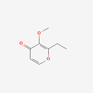 2-Ethyl-3-methoxy-4H-pyran-4-one chemical structure (CAS 50741-69-0)