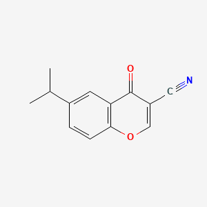 6-Isopropyl-4-oxo-4H-chromene-3-carbonitrile chemical structure (CAS 50743-32-3)