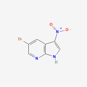 5-Bromo-3-nitro-1H-pyrrolo[2,3-b]pyridine chemical structure (CAS 507462-26-2)