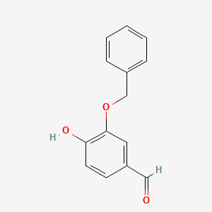 3-(Benzyloxy)-4-hydroxybenzaldehyde chemical structure (CAS 50773-56-3)