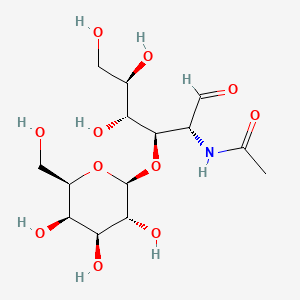 N-((2R,3R,4R,5R)-4,5,6-Trihydroxy-1-oxo-3-(((2R,3R,4S,5R,6R)-3,4,5-trihydroxy-6-(hydroxymethyl)tetrahydro-2H-pyran-2-yl)oxy)hexan-2-yl)acetamide chemical structure (CAS 50787-09-2)