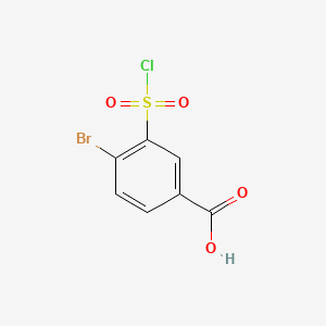 4-Bromo-3-(chlorosulfonyl)benzoic acid chemical structure (CAS 50803-23-1)