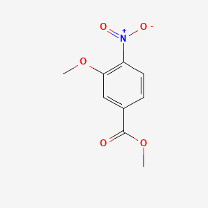 Methyl 3-methoxy-4-nitrobenzoate chemical structure (CAS 5081-37-8)