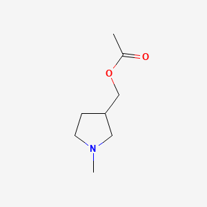 (1-Methylpyrrolidin-3-yl)methyl acetate chemical structure (CAS 5083-57-8)