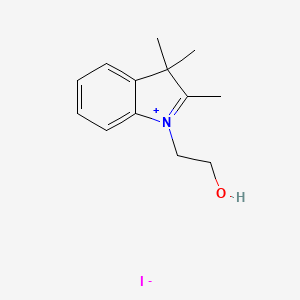 1-(2-Hydroxyethyl)-2,3,3-trimethyl-3H-indolium iodide chemical structure (CAS 50839-66-2)