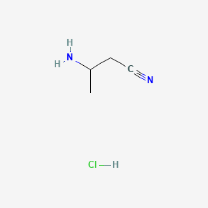 3-Aminobutanenitrile hydrochloride chemical structure (CAS 50840-31-8)