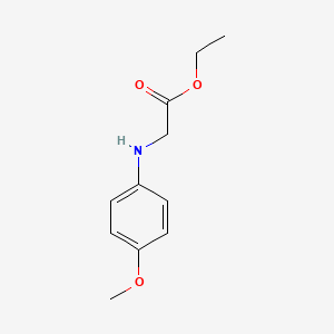 Ethyl 2-[(4-methoxyphenyl)amino]acetate chemical structure (CAS 50845-77-7)