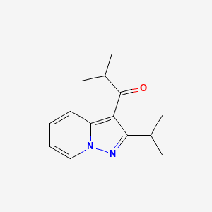 1-(2-Isopropylpyrazolo[1,5-a]pyridin-3-yl)-2-methylpropan-1-one chemical structure (CAS 50847-11-5)