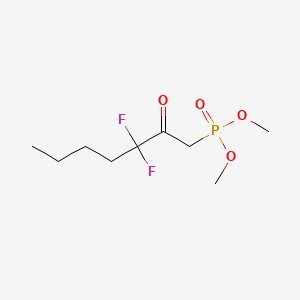 Dimethyl (3,3-difluoro-2-oxoheptyl)phosphonate chemical structure (CAS 50889-46-8)