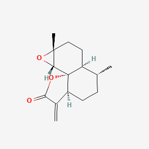 (1aR,1bR,4aS,7R,7aS,9aR)-7,9a-Dimethyl-4-methylenedecahydro-3H-oxireno[2',3':7,8]naphtho[8a,1-b]furan-3-one chemical structure (CAS 50906-56-4)