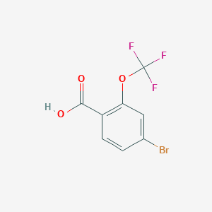 4-Bromo-2-(trifluoromethoxy)benzoic acid chemical structure (CAS 509142-48-7)
