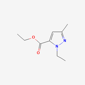 Ethyl 1-ethyl-3-methyl-1H-pyrazole-5-carboxylate chemical structure (CAS 50920-64-4)
