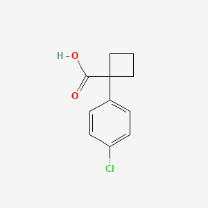 1-(4-Chlorophenyl)cyclobutanecarboxylic acid chemical structure (CAS 50921-39-6)