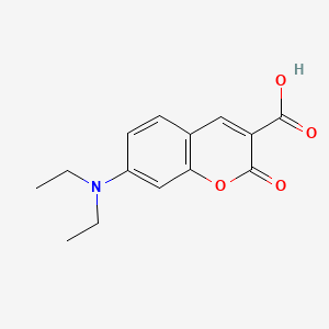 7-(Diethylamino)-2-oxo-2H-chromene-3-carboxylic acid chemical structure (CAS 50995-74-9)