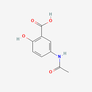 5-Acetamido-2-hydroxybenzoic acid chemical structure (CAS 51-59-2)
