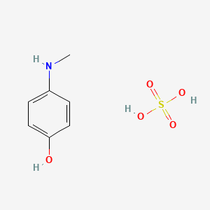 4-(Methylamino)phenol sulfate chemical structure (CAS 51-72-9)