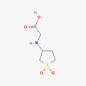 2-((1,1-Dioxidotetrahydrothiophen-3-yl)amino)acetic acid chemical structure (CAS 51070-56-5)