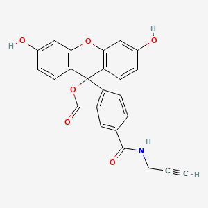 3',6'-Dihydroxy-3-oxo-N-(prop-2-yn-1-yl)-3H-spiro[isobenzofuran-1,9'-xanthene]-5-carboxamide chemical structure (CAS 510758-19-7)