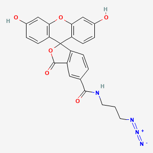N-(3-Azidopropyl)-3',6'-dihydroxy-3-oxo-3H-spiro[isobenzofuran-1,9'-xanthene]-5-carboxamide chemical structure (CAS 510758-23-3)