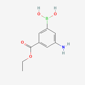 (3-Amino-5-(ethoxycarbonyl)phenyl)boronic acid chemical structure (CAS 510773-04-3)