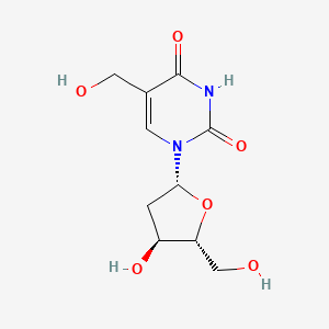1-((2R,4S,5R)-4-Hydroxy-5-(hydroxymethyl)tetrahydrofuran-2-yl)-5-(hydroxymethyl)pyrimidine-2,4(1H,3H)-dione chemical structure (CAS 5116-24-5)