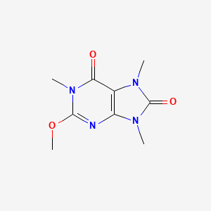2-Methoxy-1,7,9-trimethyl-7,9-dihydro-1H-purine-6,8-dione chemical structure (CAS 51168-26-4)