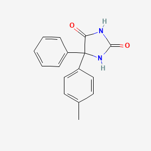 5-Phenyl-5-(p-tolyl)imidazolidine-2,4-dione chemical structure (CAS 51169-17-6)