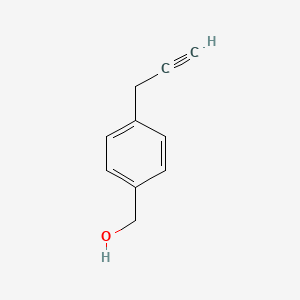 [4-(Prop-2-yn-1-yl)phenyl]methanol chemical structure (CAS 51176-48-8)