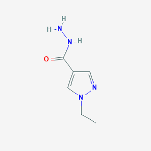 1-Ethyl-1H-pyrazole-4-carbohydrazide chemical structure (CAS 512809-51-7)