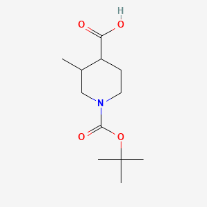 1-(tert-Butoxycarbonyl)-3-methylpiperidine-4-carboxylic acid chemical structure (CAS 512822-50-3)
