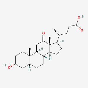 (R)-4-((3R,5R,8R,9S,10S,13R,14S,17R)-3-Hydroxy-10,13-dimethyl-12-oxohexadecahydro-1H-cyclopenta[a]phenanthren-17-yl)pentanoic acid chemical structure (CAS 5130-29-0)