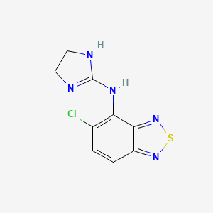 5-Chloro-N-(4,5-dihydro-1H-imidazol-2-yl)benzo[c][1,2,5]thiadiazol-4-amine chemical structure (CAS 51322-75-9)
