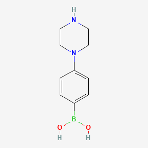 (4-(Piperazin-1-yl)phenyl)boronic acid chemical structure (CAS 513246-99-6)