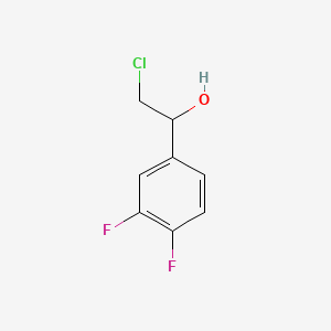 2-Chloro-1-(3,4-difluorophenyl)ethanol chemical structure (CAS 51336-97-1)