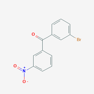 (3-Bromophenyl)(3-nitrophenyl)methanone chemical structure (CAS 51339-38-9)