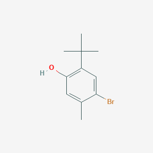 4-Bromo-2-(tert-butyl)-5-methylphenol chemical structure (CAS 51345-97-2)