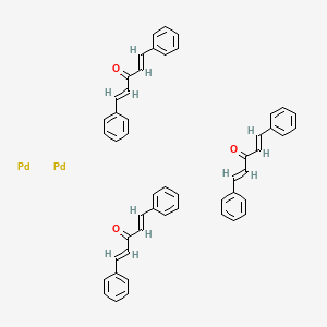 Tris(dibenzylideneacetone)dipalladium(0) chemical structure (CAS 51364-51-3)