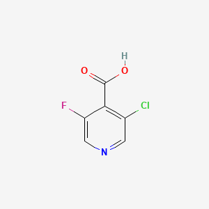 3-Chloro-5-fluoroisonicotinic acid chemical structure (CAS 514798-03-9)