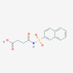 4-(Naphthalene-2-sulfonamido)-4-oxobutanoic acid chemical structure (CAS 514828-57-0)